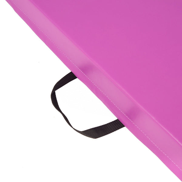6'x3.2'x4'' Gymnastic Mat Thick Two Folding Panel Fitness Exercise Pink
