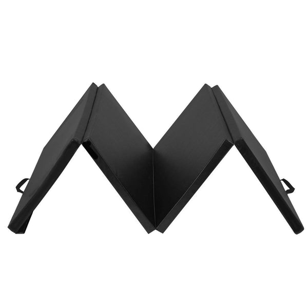 Black 4'x10'x2" Thick Folding Panel Gymnastics Mat Gym Fitness Exercise Mat