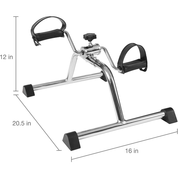 DMI Lightweight Mini Pedal Exerciser Leg and Arm Exerciser, Silver