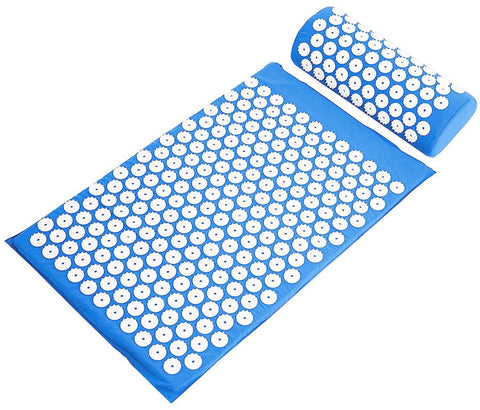 FIT Acupressure Mat and Pillow Set for Back and Neck Pain Relief and Muscle Relaxation Massage