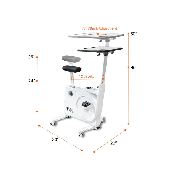 V-Fire Indoor 8 Levels Advanced Magnetic Resistance Cardio Exercise Bike with Standing Desk