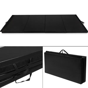 Black 4'x10'x2" Thick Folding Panel Gymnastics Mat Gym Fitness Exercise Mat