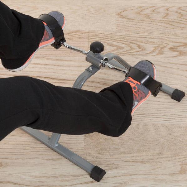 Portable Fitness Pedal Stationary Under Desk Indoor Exercise Machine Bike for Arms, Legs, Physical Therapy or Calorie Burner by Wakeman