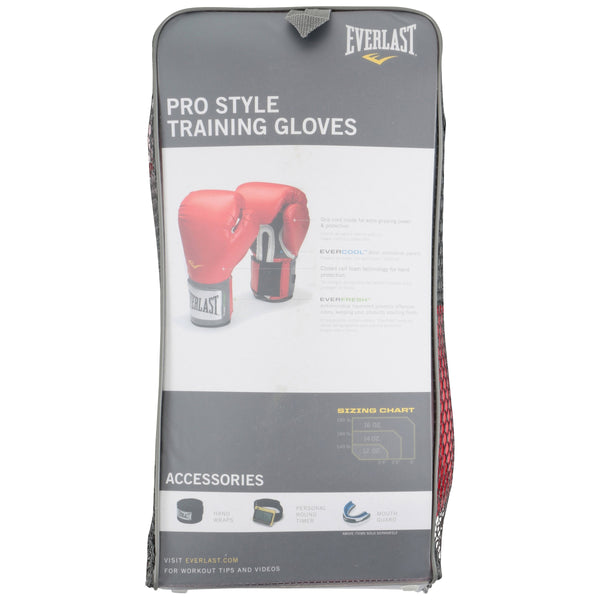 Everlast Pro Style Boxing Gloves, 16oz, Red