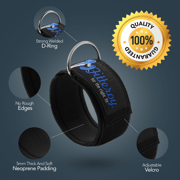 Ankle Straps for Cable Machine and Resistance Exercises (Pair)