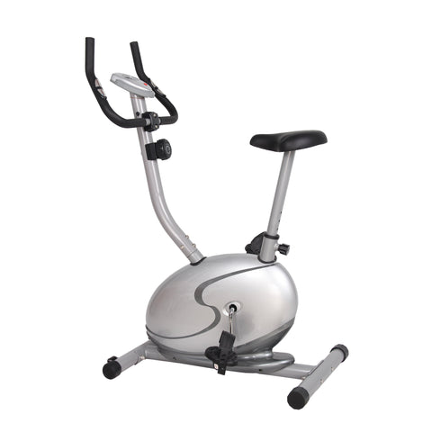 US Pride Furniture FN98006B Upright Magnetic Exercise Bike - Silver