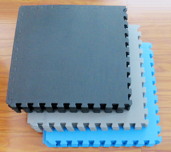1/2" EXTRA Thick Puzzle Exercise Mat with EVA Foam Interlocking Tiles for MMA, Exercise, Gymnastics and Home Gym Protective Flooring, 24 Square Feet