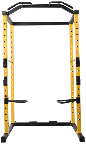 Essentials 1000-Pound Capacity Multi-Function Adjustable Power Cage with J-Hooks, Dip Bars and Other Optional 