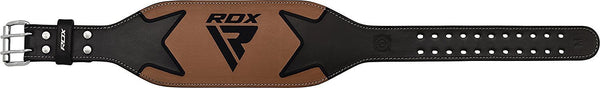 Leather Weight Lifting 6" NUBUCK Belt Back Support Gym Training Strength