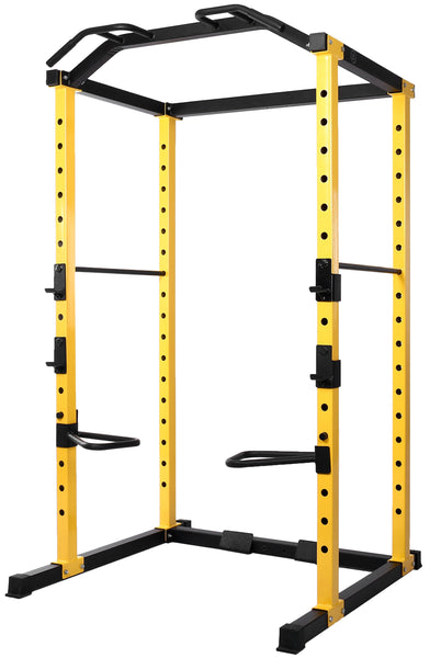 Essentials 1000-Pound Capacity Multi-Function Adjustable Power Cage with J-Hooks, Dip Bars and Other Optional 