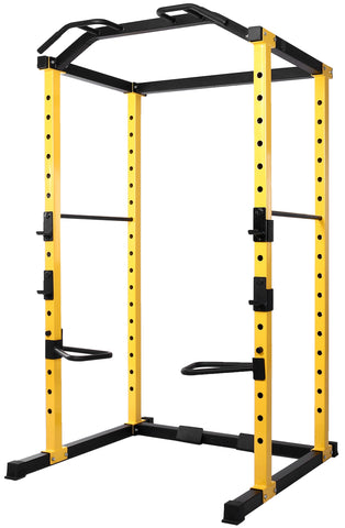 Essentials 1000-Pound Capacity Multi-Function Adjustable Power Cage with J-Hooks, Dip Bars and Other Optional 