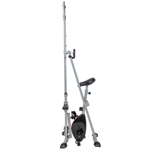 Best Choice Products 2 in 1 Total Body Vertical Climber Magnetic Exercise Bike Machine - Black/Gray