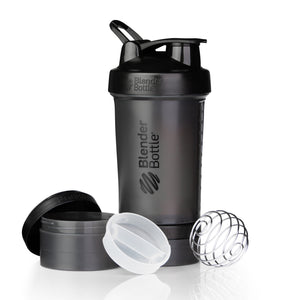 BlenderBottle 22oz ProStak Shaker with 2 Storage Jars FC New Black