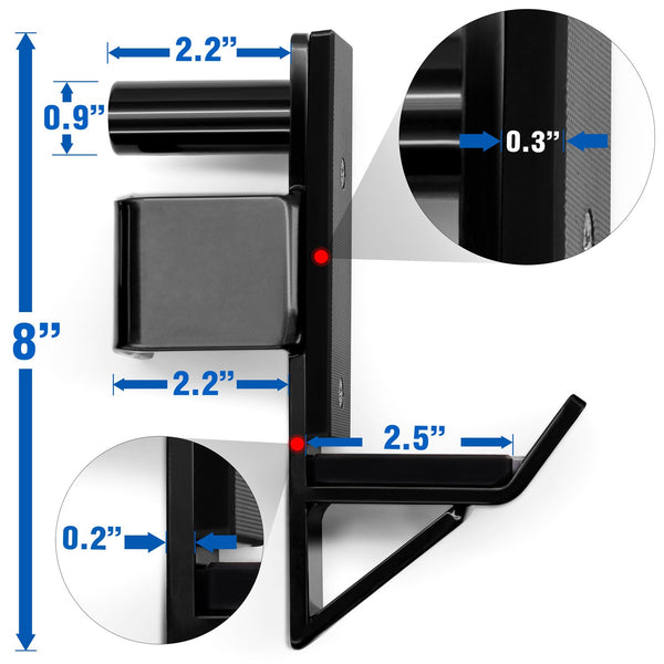 Pair of J Hooks for Power Rack, Squat Rack – J Hook Weight Rack (2 inch Square Tube)