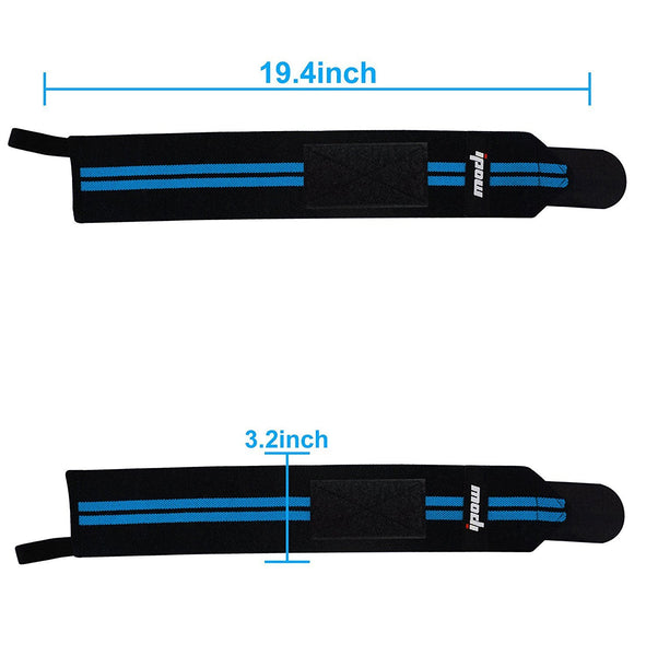 Wrist Strap 18.5" Men & Women Weight Lifting Neoprene Compression Wrist Brace with Thumb Loops, Wrist Band Workout Athletic Basketball Wrist Support, 2 Pack