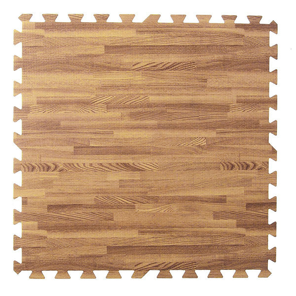 Foam Interlocking Floor Mat, Light Wood, 25 pcs, 100 sq. ft.