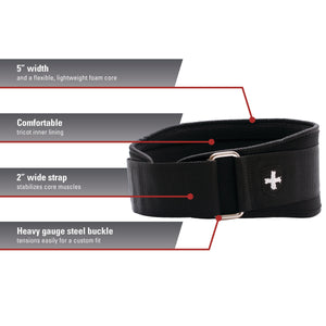 Weightlifting Belt with Flexible Ultra-light Foam Core, 5-Inch, Medium