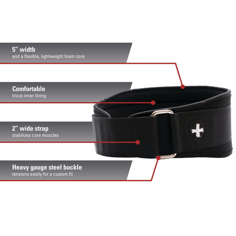Weightlifting Belt with Flexible Ultra-light Foam Core, 5-Inch, Medium