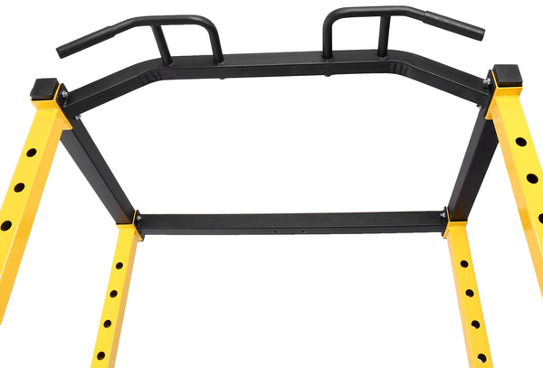 Essentials 1000-Pound Capacity Multi-Function Adjustable Power Cage with J-Hooks, Dip Bars and Other Optional 