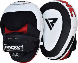 Cow Hide Leather Focus Mitts Pads Kick Training Boxing