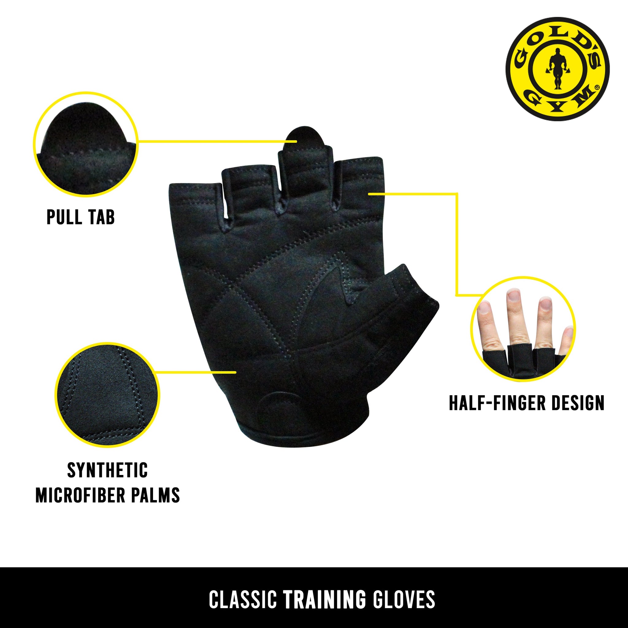 Gold's Gym Classic Weight Training Gloves, Small – NiceMighty