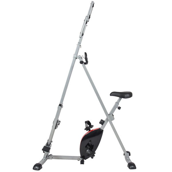 Best Choice Products 2 in 1 Total Body Vertical Climber Magnetic Exercise Bike Machine - Black/Gray