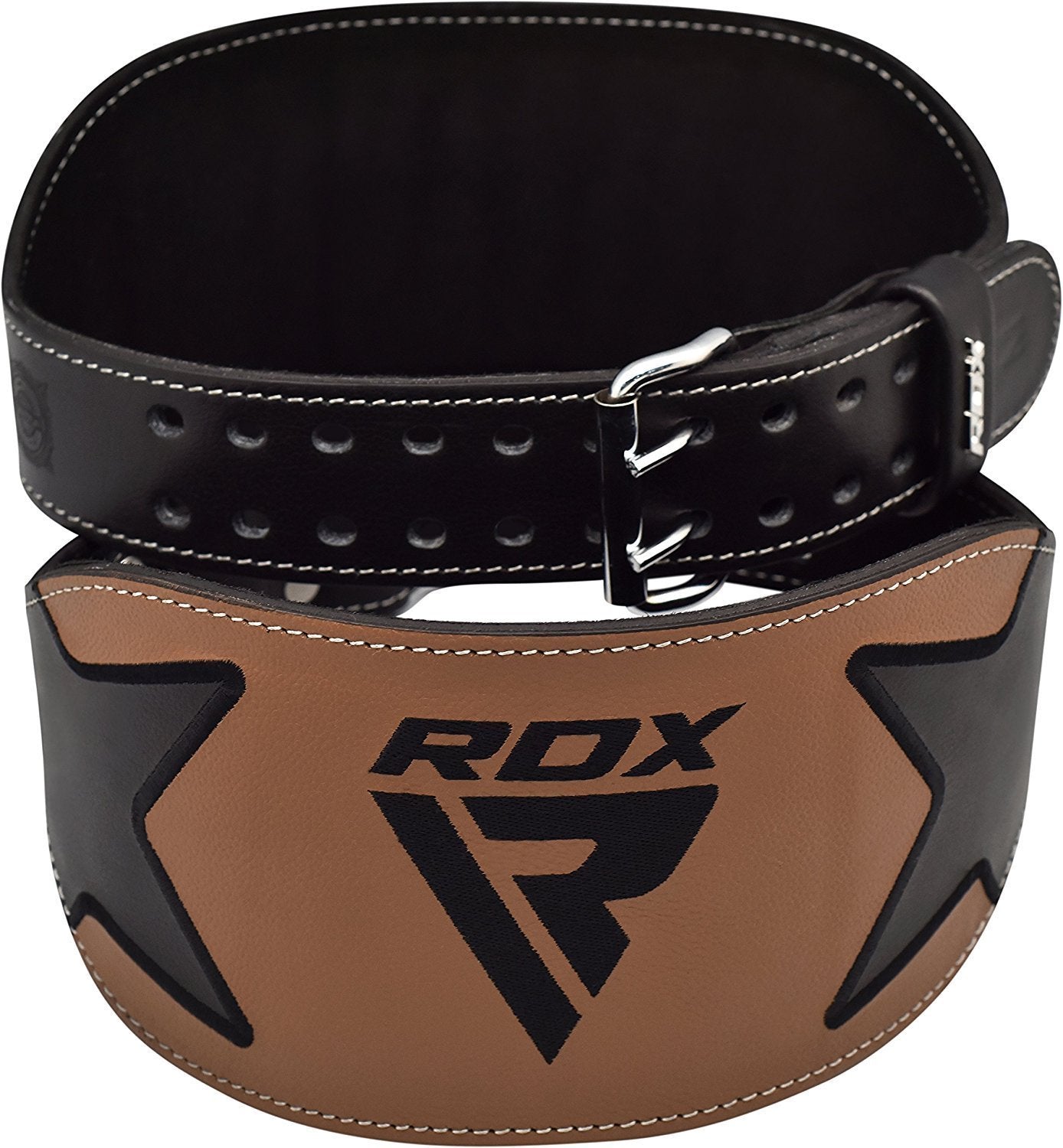 Leather Weight Lifting 6" NUBUCK Belt Back Support Gym Training Strength