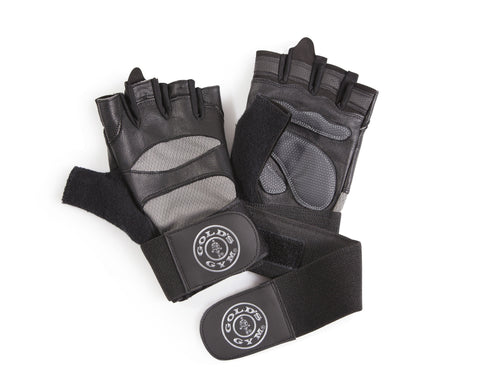 Gold’s Gym Elite Wrist Wrap Adjustable Weight Lifting Gloves - S/M, M/L, L/XL