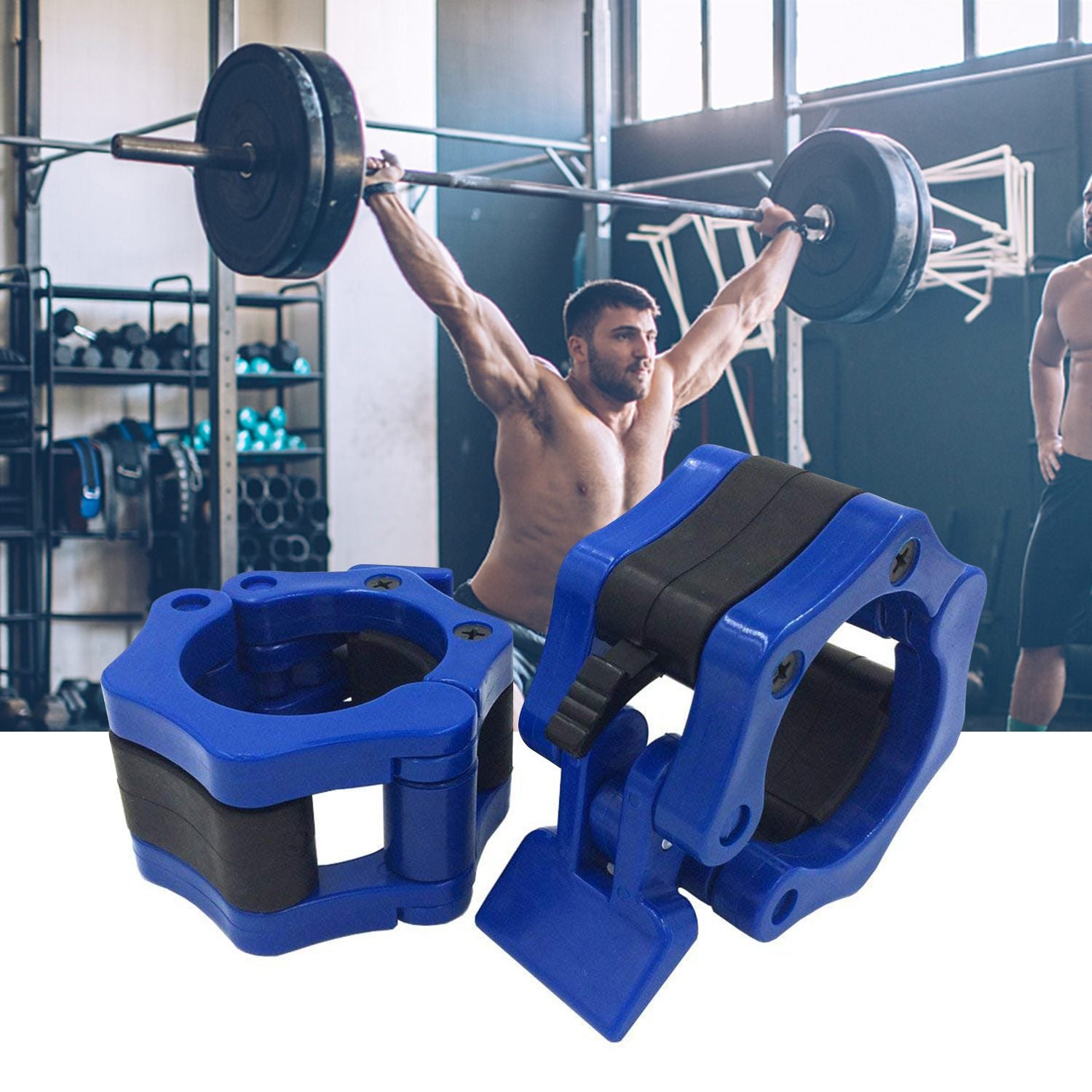 Barbell Clamps -Quick Release Pair of Locking 2" Olympic Size Barbell Clamp-Quick Release Barbell Clips for Pro Training