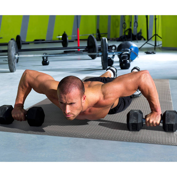 Barbell Circle Textured Equipment Mat, 40" x 108"