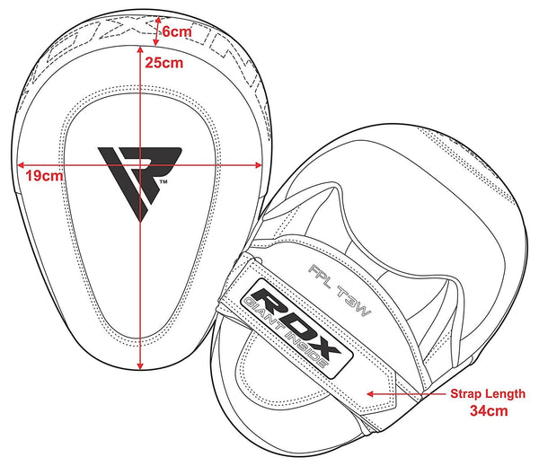 Cow Hide Leather Focus Mitts Pads Kick Training Boxing