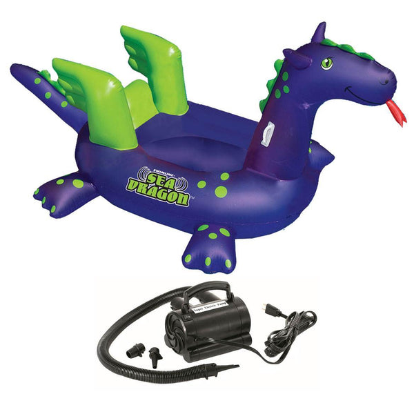  Pool Kids Giant Sea Dragon Inflatable Float Toy w/ 110V Air Pump