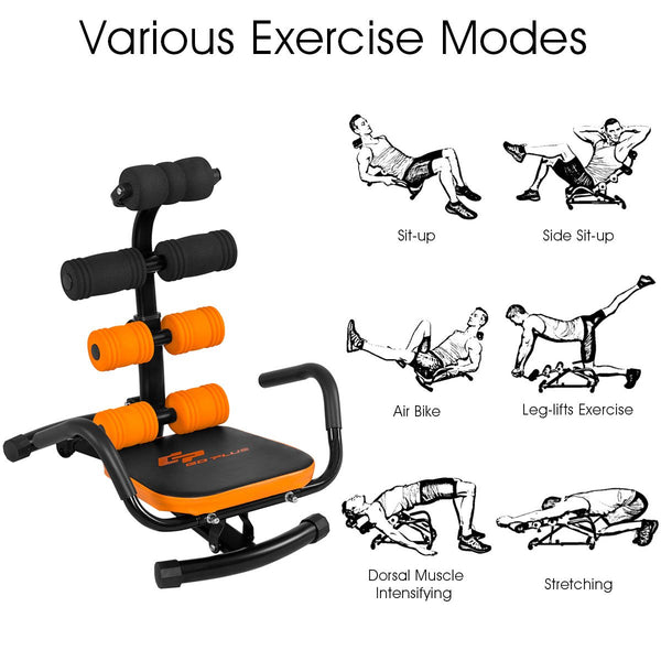 Costway Core Ab Trainer Bench Abdominal Stomach Exerciser Workout Gym Fitness Machine