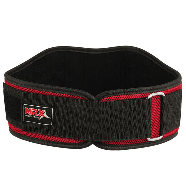 Weight Lifting Belt Gym Back Support Brace Fitness Workout Belts 8" Wide Red S